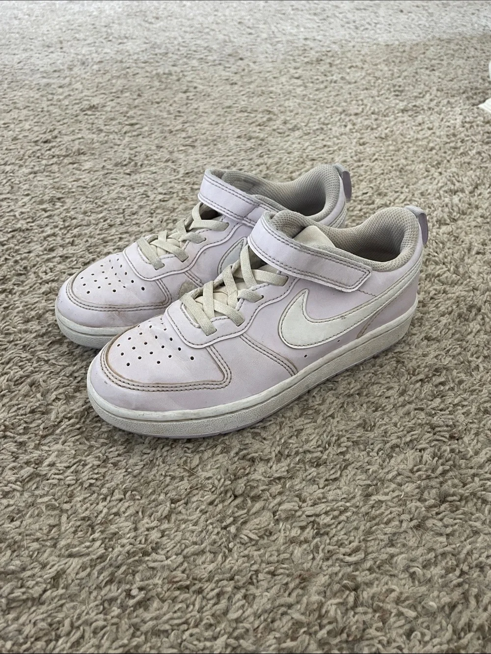 Nike Kids Velcro Sneakers with White Swoosh
